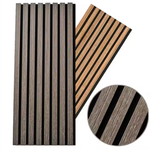 Panneaux acoustiques contemporains pour la maison, panneaux muraux insonorisants en MDF et bois de pin caoutchouté pour un intérieur moderne - Product Image 1