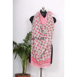 Pareo/Sarong de playa para mujer 100% algodón con estampado a mano, cómodo pareo/sarong para chicas con pañuelo ligero para cubrirse. - Product Image 6