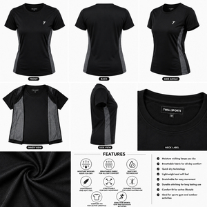 OEM/ODM Factory Wholesale Women's Tight Sports Fitness Yoga Training Running Quick Dry T-shirt Stretch Short Sleeves - Product Image 6