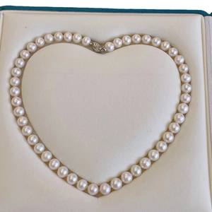 Collar de Perlas de Agua Dulce de 8-9 mm, Proporción Áurea, Elegante y Estilizado, Accesorio de Joyería para el Día de San Valentín - Product Image 5