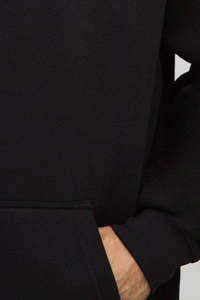 Sweat à capuche pour homme noir surdimensionné, imprimé Teddy, très demandé, en coton mélangé respirant et durable, style streetwear - Product Image 3