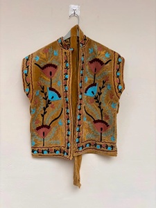 Nitin Exports Sukhani <b>Velvet</b> Vest Belt Embroidered Winter Waistcoat Boho Vintage Vest Top Sleeveless <b>Jacket</b> Artisan Ethnic Vest - Product Image 2