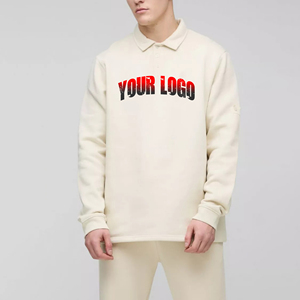 Nouvel Arrivage 2026 T-shirt 100% Coton pour Homme Coupe Ample Manches Longues Logo Imprimé par Transfert Thermique Personnalisé Hip Hop Respirant 2026 - Product Image 1