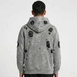 Ropa Nueva Premium para Hombre, Sudaderas con Capucha Lavadas al Ácido, de Algodón, Otoñales, Impermeables, Ecológicas, de Secado Rápido, Resistentes al Viento, con Cierre de Cremallera - Product Image 5