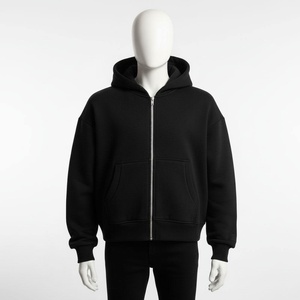 Sweat à capuche zippé décontracté pour homme, 100 % coton molletonné, respirant, coupe oversize, personnalisé en usine, prix abordable - Product Image 5