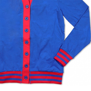 Women's Winter Custom ODM/OEM Wool/Cashmere Knit Thick Varsity Sorority Design <b>Cardigan</b> <b>Sweater</b> V-Neck Regular Sleeves Front - Product Image 2