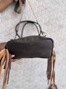 Bolso de hombro de cuero genuino hecho a mano, estilo bohemio gitano, con flecos y adornos hechos a mano, de piel de vaca, estilo western, para mujer. Última llegada. - Product Image 5