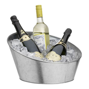 Fantastic Metal Beverage Tub With Wooden Handles Bronze Powder Coated Oval Ice Bucket For Wine Beer And Party Drink Chilling - Product Image 4