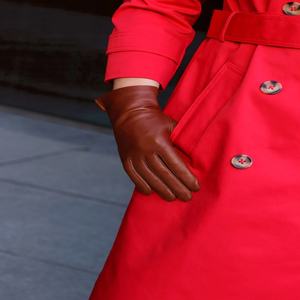 Gants d'hiver pour femmes en cuir d'agneau véritable - Blanc uni - Demi-gants et gants entiers en cuir de mouton naturel et PU, directement du Pakistan - Product Image 2