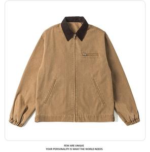 Nouvelle veste d'extérieur surdimensionnée à fermeture éclair pour homme, en toile vintage de qualité supérieure, style Euro/US, prête à l'emploi, personnalisable - Product Image 6