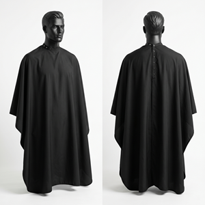 Tablier de barbier Oxford imperméable de qualité supérieure 600 GSM, noir, réglable, à dos croisé, multi-poches, broderie de logo personnalisée - Product Image 4