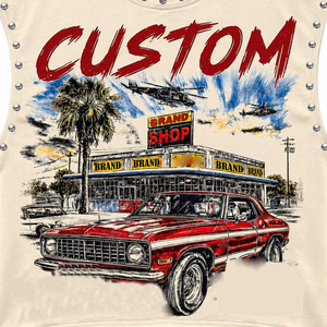 Débardeur graphique surdimensionné personnalisé avec strass, 100 % coton jersey, tissu doux, style vintage, sans manches, unisexe, OEM - Product Image 5