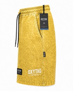 Men's Washed <b>Polyester</b> Bermuda <b>Shorts</b> Mid Waist Drawstring Casual With Pockets Breathable Men Acid Wash <b>Shorts</b> OEM - Product Image 5