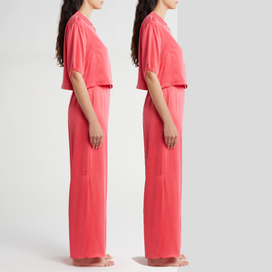 Pijamas de Satén Suave y Transpirable para Mujer, Pantalones Largos de Manga Larga, Talla Grande, Ropa de Dormir, Conjunto para el Hogar - Product Image 4