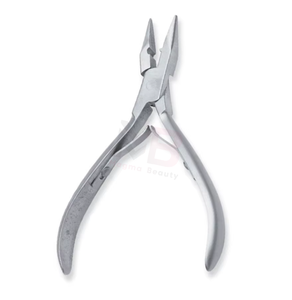 MAGMA BEAUTY Custom Logo Flat Curved Hair <b>Extension</b> Pliers with <b>Micro</b>-Beads Stainless Steel Tools for Commercial Use - Product Image 1