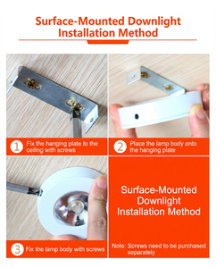 Material de Aluminio de Alta Calidad 30 °   Mini Foco Ultrafino de Montaje en Superficie sin Perforación con Interruptor de Botón para Uso Doméstico - Product Image 6