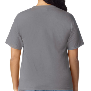 Camiseta de Mujer, Color Carbón, Algodón Suave, Informal, Manga Corta, Cómoda, Básica, Ropa de Moda, Venta al Por Mayor Personalizada - Product Image 5