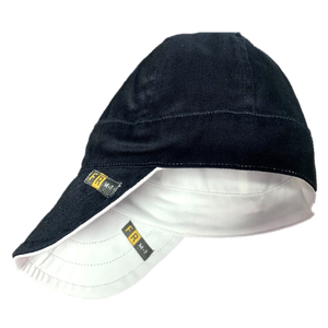 Lightweight 7 oz White/Black Flame Resistant <b>Welding</b> <b>Cap</b> 100% Cotton Size L-Safety Clothing - Product Image 1