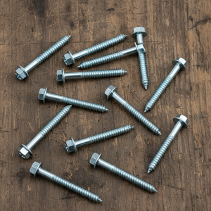 Tornillo de Cabeza Hexagonal Externa de Acero al Carbono CLASE 4, Marca PDC, Modelo 4, Resistente a la Corrosión, Galvanizado en Caliente, Rosca para Madera, Métrica/Pulgada - Product Image 1