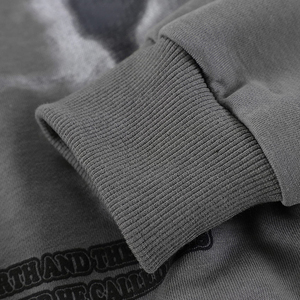 Sudadera con Capucha para Hombre, Corte Regular, Color Gris Sólido, Informal, para Invierno, 100% Algodón, Secado Rápido, Transpirable, con Bolsillo - Product Image 6