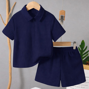 ชุดรีสอร์ทแบบมีโครงในเมืองสำหรับเด็กรุ่นเที่ยงคืนผ้าย่นสำหรับฤดูร้อน - Product Image 5