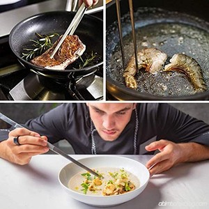 Pinces de cuisine extra longues en acier inoxydable robustes, compatibles lave-vaisselle - Product Image 6