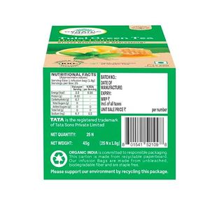 ORGANIC INDIA Té Verde Tulsi con Miel y Limón - 25 Bolsitas de Té, Mezcla Refrescante con Sabores a Tulsi, Té Verde, Limón y Miel, Natural - Product Image 2