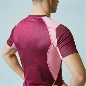 Custom Front Logo Sporty Half Sleeve Compression Shirt for Men Sports Training Gym Workout Quick Dry Athletic Performance - Product Image 3