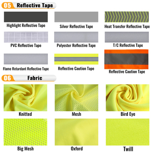Hi Vis Safety Vest Reflective Mesh Workwear Unisex Polyester Multiple Colors for <b>Construction</b> and Outdoor Use - Product Image 4