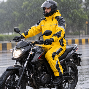 Custom Motorcycle Rain Suit Waterproof Heavy Duty <b>Raincoat</b> Reflective Mens Motorbike Riding Jacket Trousers <b>Festival</b> Wear - Product Image 2