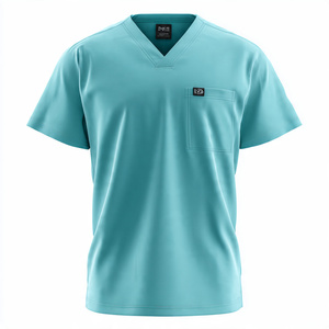 Blouses médicales unisexes personnalisables en gros, en tissu tricoté respirant et confortable pour usage hospitalier - Product Image 3