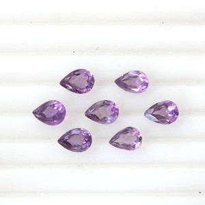 Ametista natural calibrada de color púrpura, corte pera de 5x7 mm, cuentas facetadas de piedras preciosas sueltas para la fabricación de joyas, diseño de collares, pendientes y anillos. - Product Image 2
