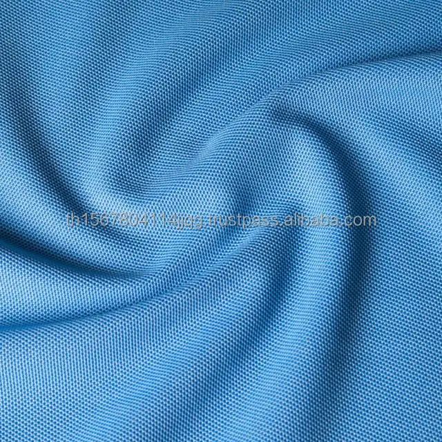 Ткани для поло 215GMS Pique ткань 100% полиэстер для футболки поло. Есть много цветов. Код 90P235-9CC7421