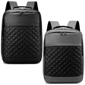 Mochila de PU con Diseño de Diamantes, Estilo 2026, Unisex, 20-35L, Impermeable, Cierre de Cremallera, Uso Diario, Estilo Minimalista, Poliéster - Product Image 2