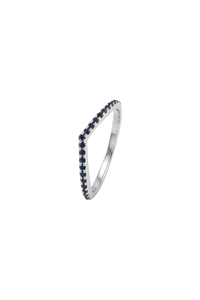 Anillo de Zafiro Azul en Plata de Ley 92.5 KLSR-11788 - Product Image 2