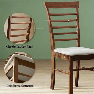 Juego de Cuatro Sillas de Comedor de Madera para Cocina y Sala de Estar - Product Image 3