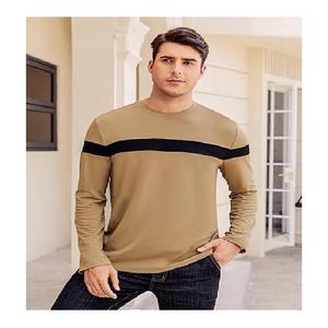 Vente en gros de t-shirts pour hommes, simples, élégants, à col rond, à manches longues, décontractés, fabriqués au Bangladesh. - Product Image 3