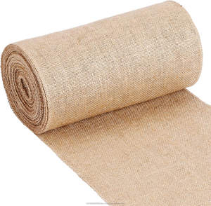 Rouleau de tissu de jute écologique résistant à l'abrasion, 12 pouces de large x 22 yards de long, naturel, pour projets d'artisanat et décoration intérieure - Product Image 1