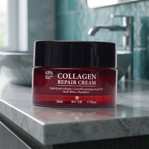 Crema Reparadora de Colágeno, Crema Ligera Hidratante y Elástica, Brillo Juvenil, Beneficios Blanqueadores, Crema Iluminadora Enriquecida para Uso Diario - Product Image 1
