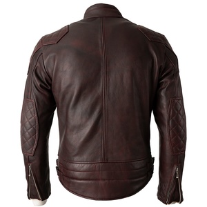 Veste de course blindée pour hommes avec vestes en cuir de moto vestes en cuir de moto Street Biker pour hommes avec un bon tissu - Product Image 2