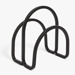 Porte-serviettes moderne en métal noir, forme irrégulière, décoration d'intérieur, durable, au meilleur prix - Product Image 1