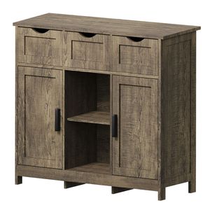 Mobili contenitori in legno con cassetti e ripiani, mobiletto decorativo per soggiorno, camera da letto, bagno - Product Image 6