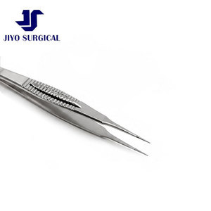 Osher Fixation Forceps 4 1/8" with 0.12 mm Elschnig 1x2 <b>Teeth</b> Delicate Tying Platform Stainless Steel Ophthalmic Instrument - Product Image 3