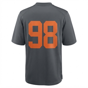 Man Women American Football Jersey Breathable Quick Dry Short <b>Black</b> <b>White</b> <b>Stripe</b> V-Neck Mesh Training Shirt Gridiron Teamwear - Product Image 6