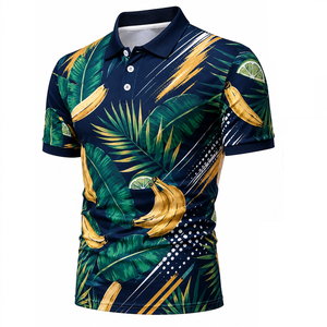Camisa Polo Casual de Golf para Hombre, 100% Algodón, Transpirable, Manga Corta, con Botones, Ropa de Playa, Moda de Verano - Product Image 1