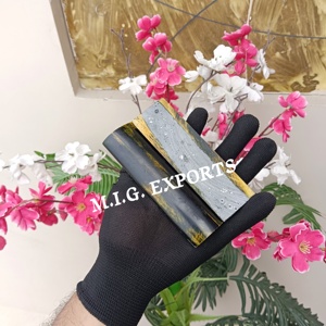 ด้ามมีดทำมือคุณภาพพรีเมียม เป็นมิตรกับสิ่งแวดล้อม ทำจากกระดูกควายทรงครึ่งวงกลม สำหรับทำด้ามมีดโกน ด้ามดาบ - Product Image 3