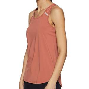 Camiseta de Tirantes Tejida para Mujer, Color Rojo Óxido, Cuello Redondo, Transpirable, Ecológica, Deportiva, Largo Regular, 100% Poliéster - Product Image 3