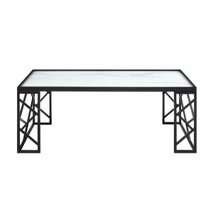 Set di Tavolini da Caffè e Tavolini Laterali Occasionali in 3 Pezzi con Piano in Vetro Temperato e Struttura in Metallo Nero per Soggiorno - Product Image 2