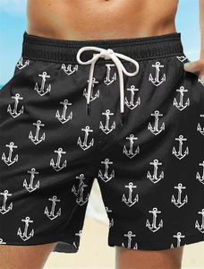 Shorts de baño modernos para hombre con estampado gráfico 3D, ropa de baño a la moda, transpirable, de secado rápido, para vacaciones en la playa, con bordado, a buen precio. - Product Image 3