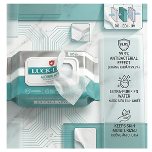 Luck Lady Pocket Size 10 Pcs Alcohol Wet <b>Wipes</b> High Rayon Viscose Non-Woven Fabric Antiseptic <b>Hand</b> Sanitizing <b>Wipes</b> - Product Image 2